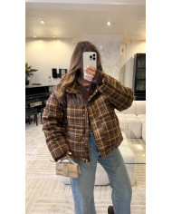 Doudoune Hiver à carreaux Choco