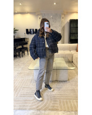 Doudoune Hiver à carreaux Choco