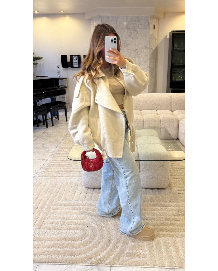 Bombardier 100% laine écru