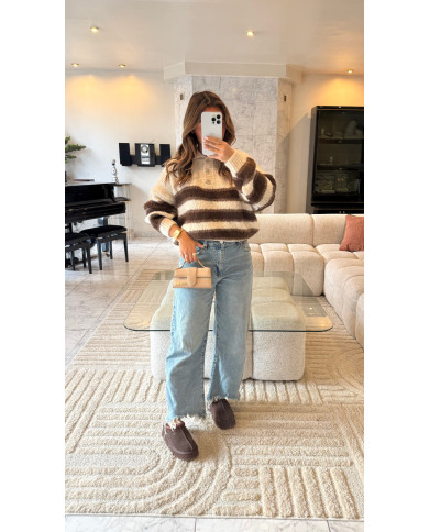 Pull marine beige & choco