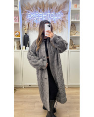 Veste Longue Pilou Grise