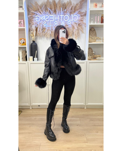 Bombardier Russia noir & fourrure