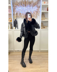 Bombardier Russia noir & fourrure