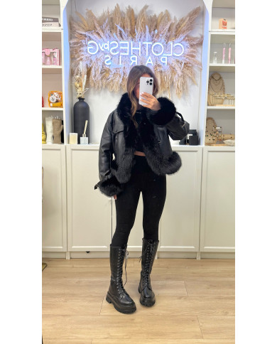 Bombardier Russia noir & fourrure