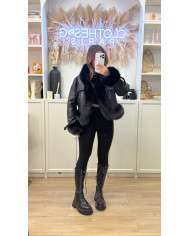 Bombardier Russia noir & fourrure