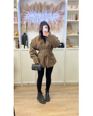 Blazer Oversize Nacima ceinture Choco