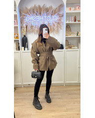 Blazer Oversize Nacima ceinture Choco