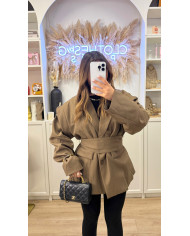 Blazer Oversize Nacima ceinture Choco