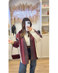 Chemise Oversize Pépite Bordeaux