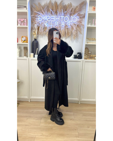 Manteau Aylin Long Noir