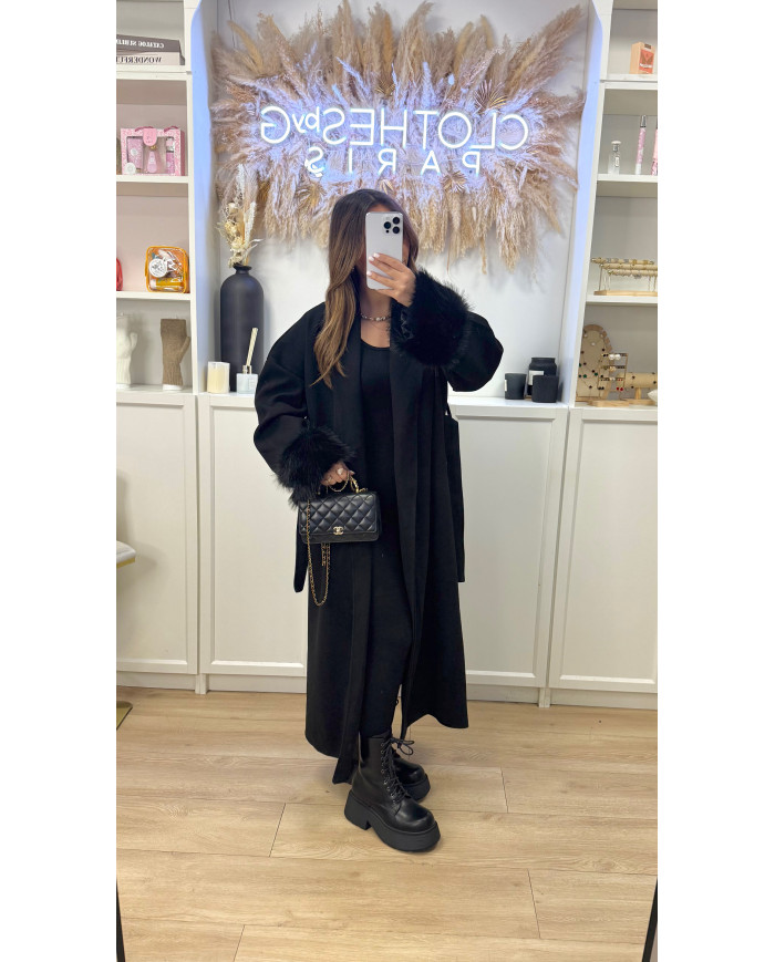 Manteau Aylin Long Noir