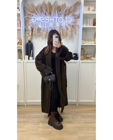 Manteau Aylin Long Choco