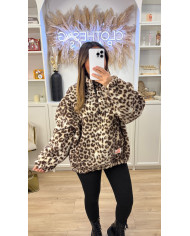 Sweat Polaire Léopard