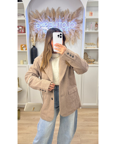 Blazer Frankie Bouclette Taupe