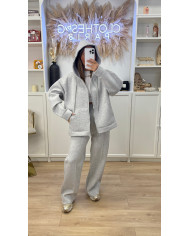 Gilet Za capuche Oversize noir