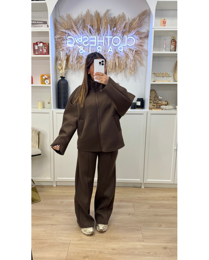 Veste Zip Poup Choco