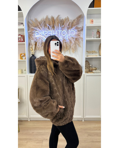 Veste Pilou Choco à capuche