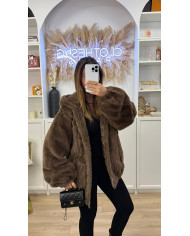 Veste Pilou Choco à capuche