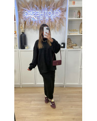 Ensemble jupe en maille beige