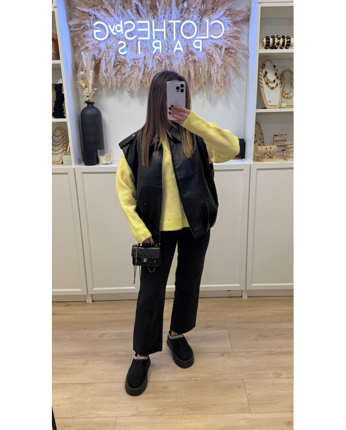 Pull Losange Jaune