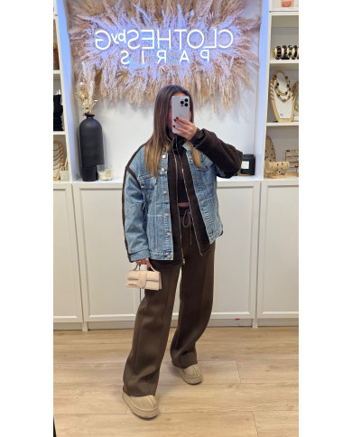 Veste en Jean Polaire Choco