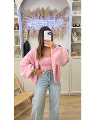 Cardigan Loose 2pièces Camel