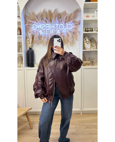 Veste Simili Dupe ZA Bordeaux
