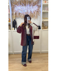 Chemise Oversize Pépites Bordeaux