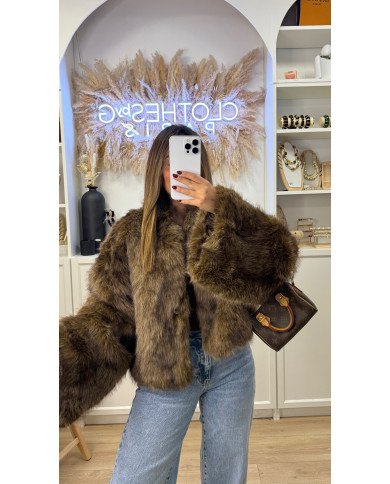 Veste Fourrure Esme Camel