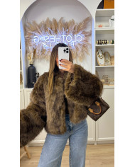 Veste Fourrure Esme Camel