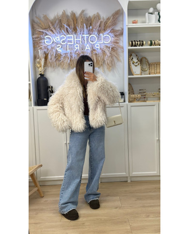 Fourrure Neige Pilou Écru