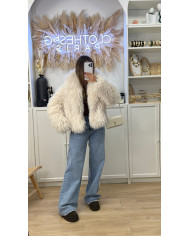 Fourrure Neige Pilou Écru