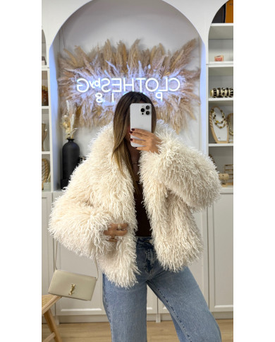 Fourrure Neige Pilou Écru