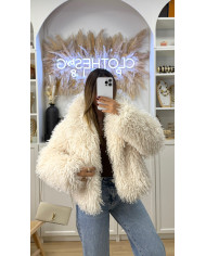 Fourrure Neige Pilou Écru