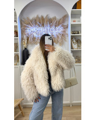 Fourrure Neige Pilou Écru