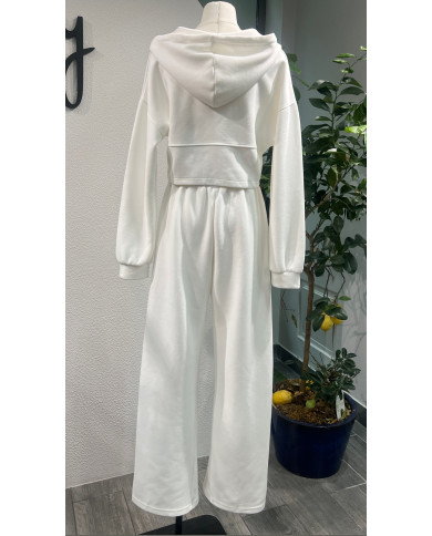 Survêtement Blanc Zip fente