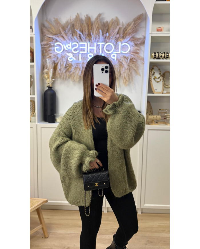 Gilet Loose Claudine Kaki