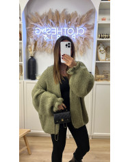 Gilet Loose Claudine Kaki