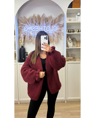 Gilet Loose Claudine Bordeaux