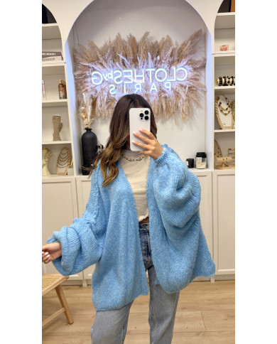 Gilet Loose Bleu