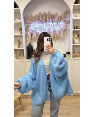 Gilet Loose Bleu
