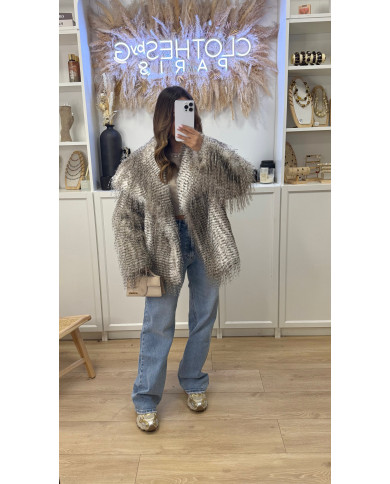 Fourrure Za frange White