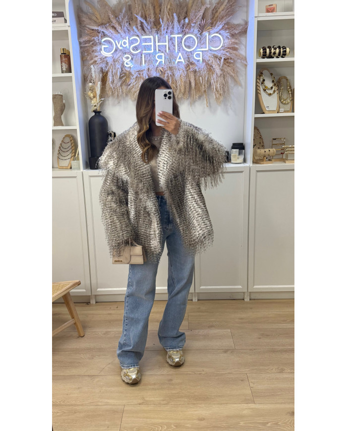 Fourrure Za frange White