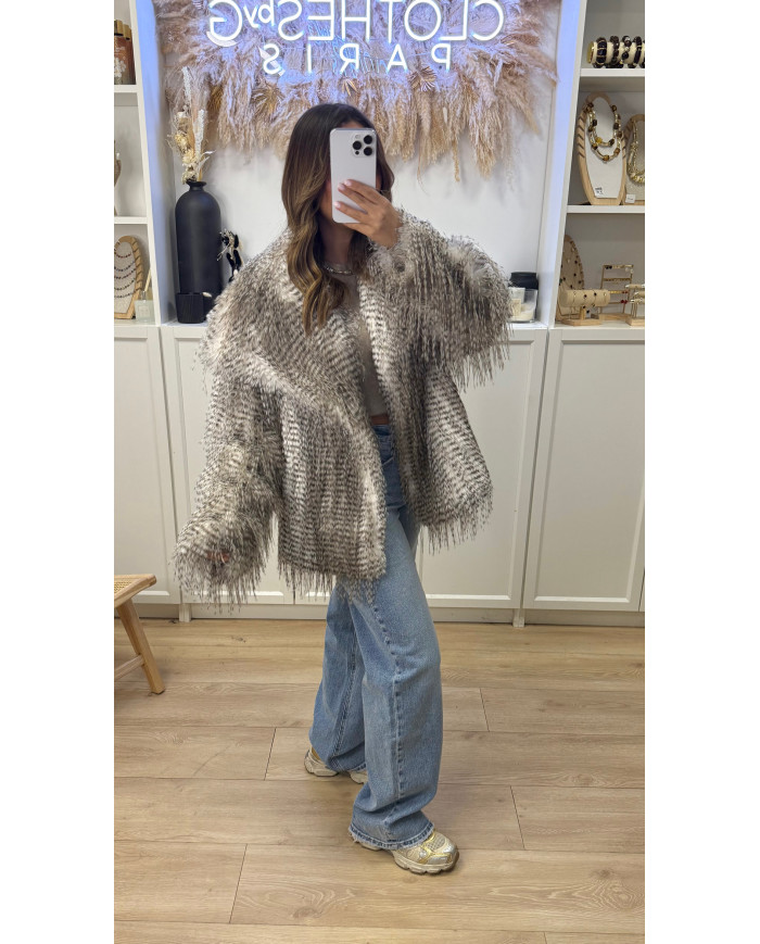 Fourrure Za frange White