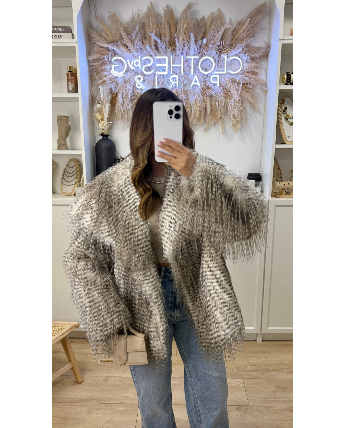 Fourrure Za frange White