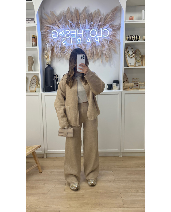 Ensemble Joggings Cachy Taupe