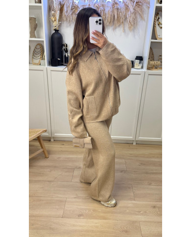 Ensemble Joggings Cachy Taupe