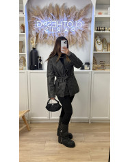 Veste Gilet épaisse à capuche Bimatiere Noir & Jean