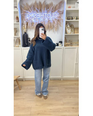 Pull cocon Oversize 2poches Kaki