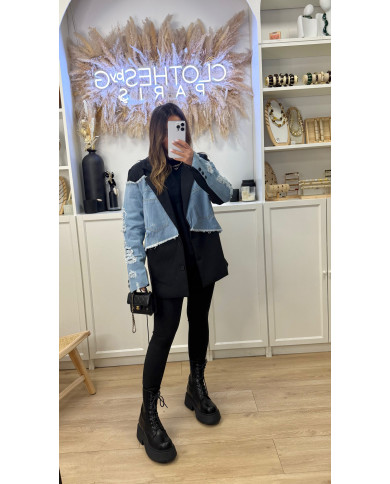 Blazer Bimatiere Noir & Jean